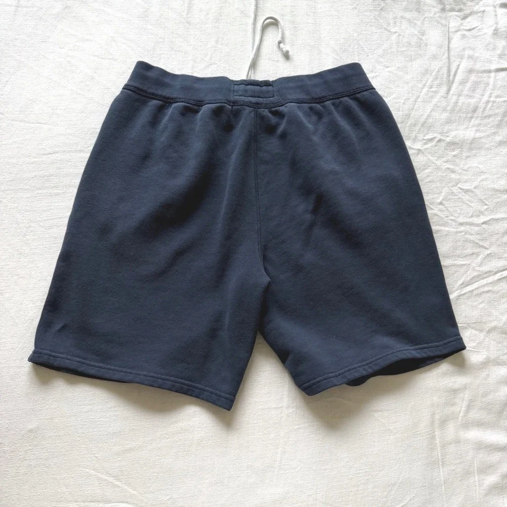 Abercrombie & Fitch Navy Blue Logo Fleece Sweat Shorts Medium 128A0047